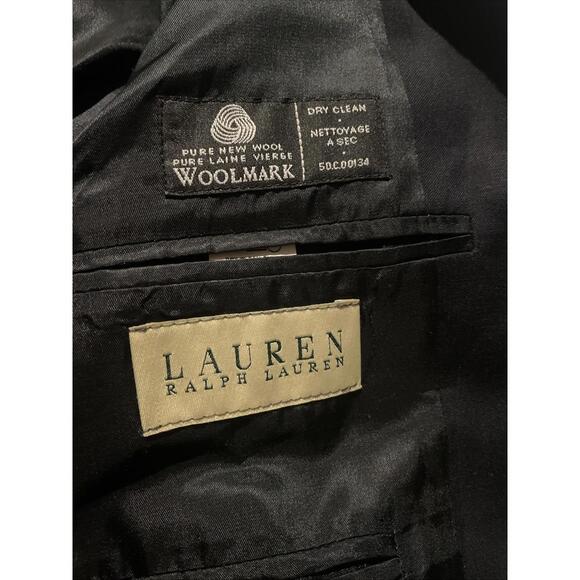 Ralph Lauren Blazer  Mens 38S Black Lined Single Vent 2 Gold Buttons White Label - Picture 4 of 7